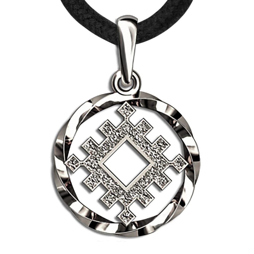 925 Sterling Silver Celtic Thistle Symbol Pendant Necklace - Scottish Good Luck Talisman Amulet for Men Women - Norse Viking Jewelry with Meaning + Free Cord - Handmade