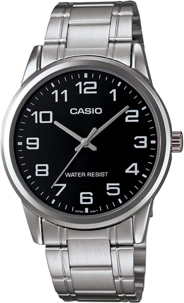 Casio #MTP-V001D-1B Mens Standard Stainless Steel Easy Reader Black Dial Watch Casio #MTP-V001D-1B Mens Standard Stainless Steel Easy Reader Black Dial Watch