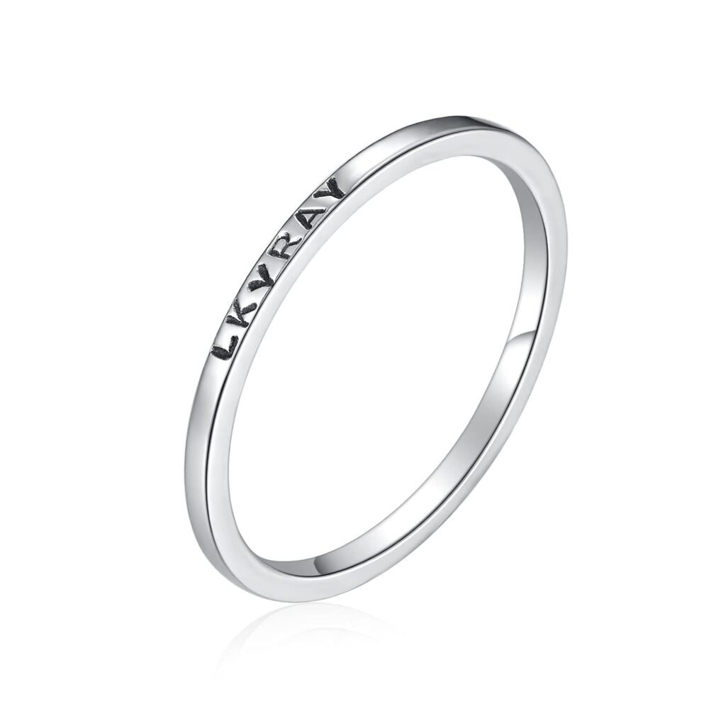 Custom Name Ring Personalized Sterling Silver Band Ring,Self Love Ring, Rings for Women Sterling Silver