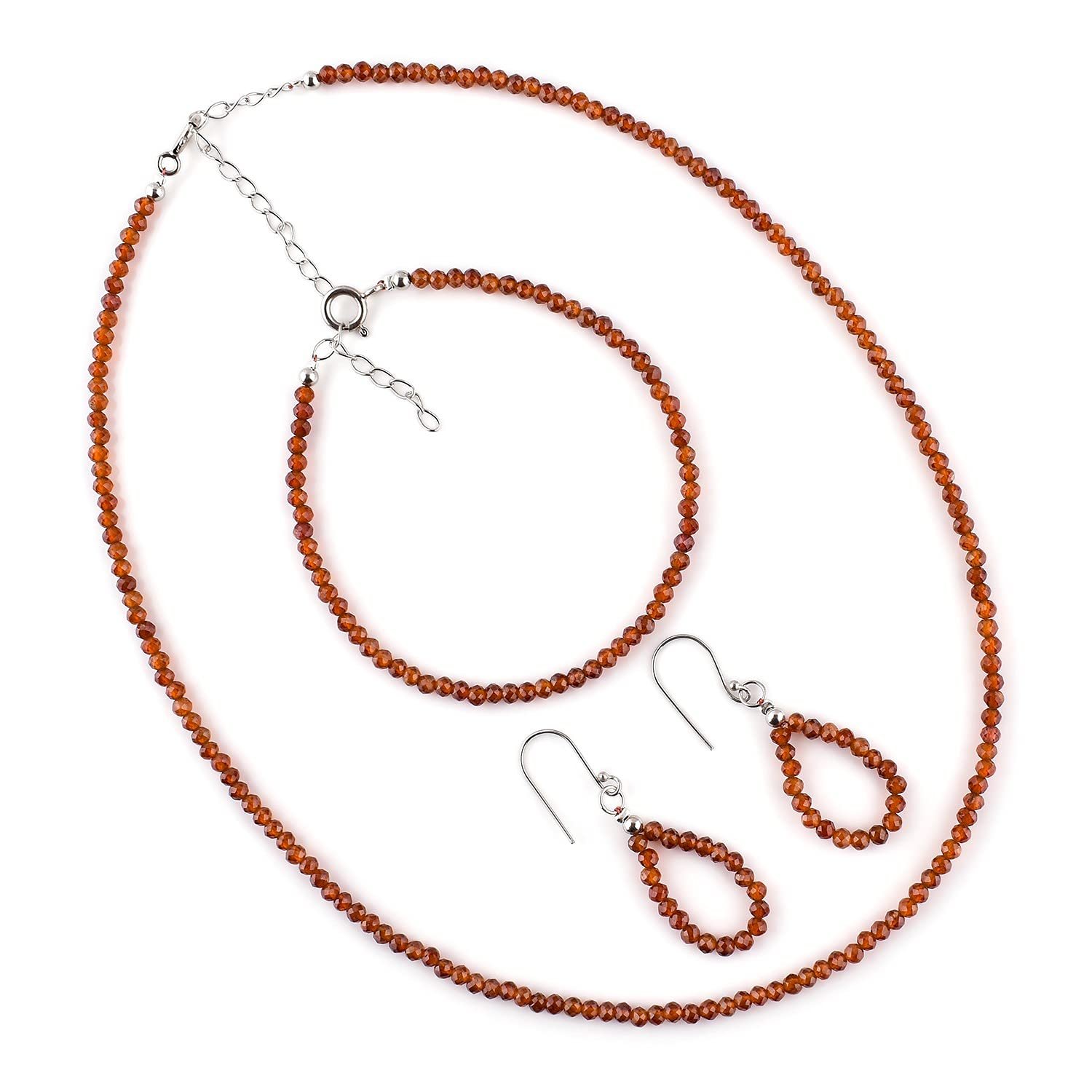 Comparing Jewelry Sets: Hessonite Garnet vs Birthstone Sterling Silver vs Jess Crystal Chandelier