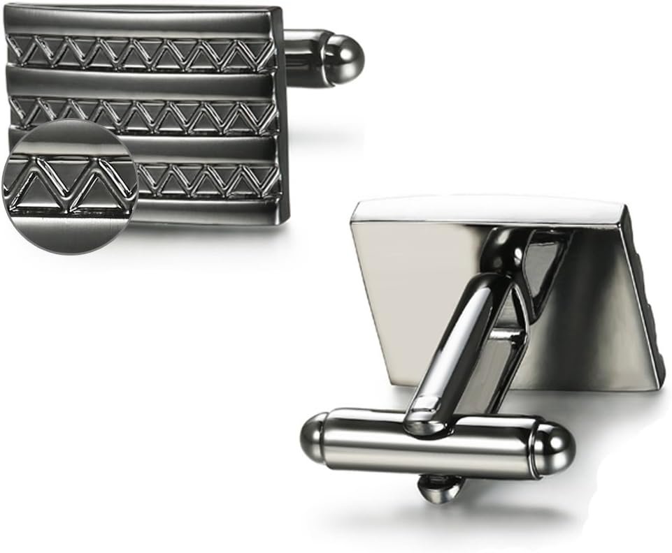 FIBO STEEL 4-8 Pairs Wedding Business Classic Cufflinks for Men Unique Cufflink Set Mens