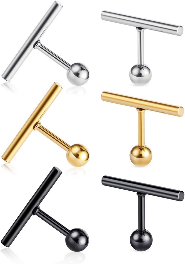 Stainless Steel Line Stick Simple Studs Earrings for Women